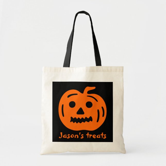 Personalised trick or treat bag for Halloween (Front)