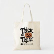 Personalised Trick or Treat Candy Bag Pumpkin 