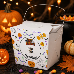 Personalised Trick or Treat Cute Halloween Favour Box