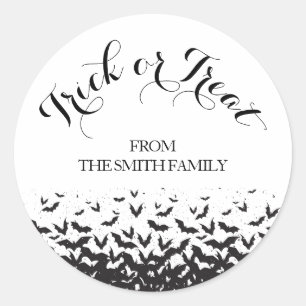 Personalised Trick or Treat Halloween Classic Round Sticker