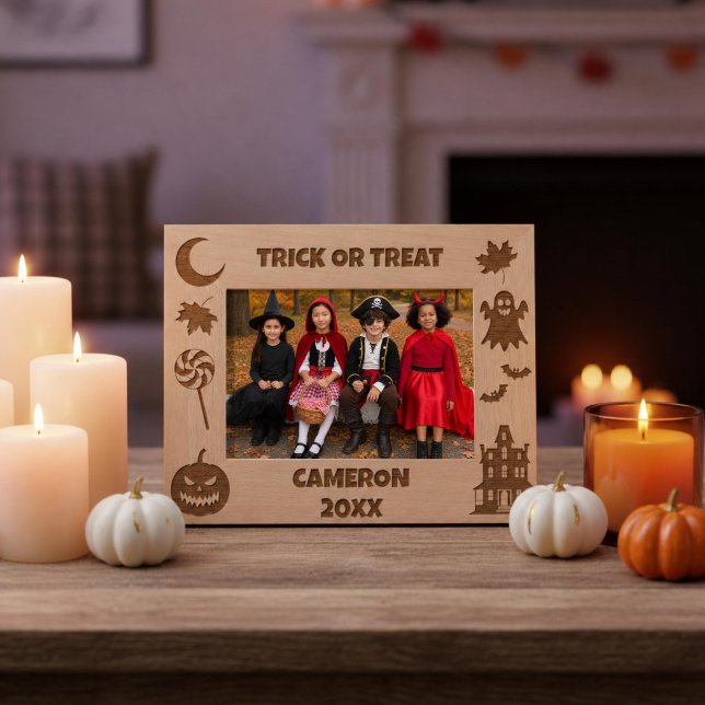 Personalised Trick Or Treat Halloween Etched Frames (Creator Uploaded)