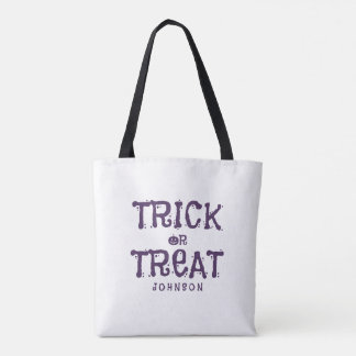 Personalised Trick or Treat Halloween Tote Bag