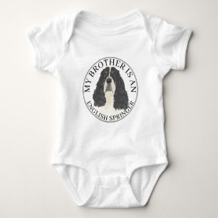 Personalised Tricolor English Springer Spaniel Baby Bodysuit