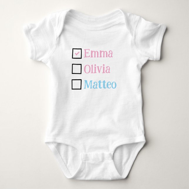Personalised Triplets Gift, Custom Triplet Babies  Baby Bodysuit (Front)