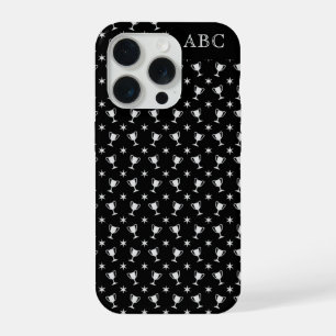 Personalised Trophy pattern black iPhone 15 Pro Case