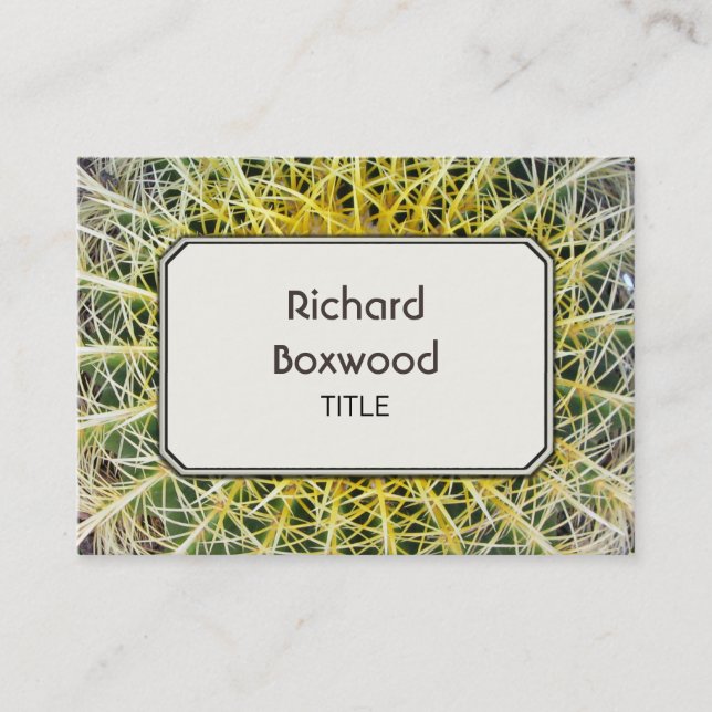 Personalised Tropical Arid Cactus Customisable Business Card (Front)