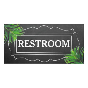 Personalised Tropical Bathroom Washroom Restroom Door Sign