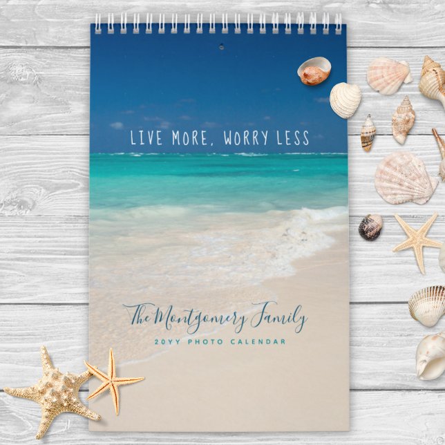 Personalised Tropical Beach 2026 Photo Calendar (Personalized Tropical Beach Photo Calendar)