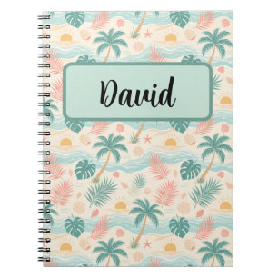 Personalised Tropical Beach Notebook