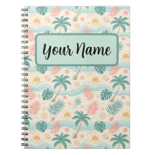 Personalised Tropical Beach Notebook