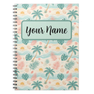 Personalised Tropical Beach Notebook