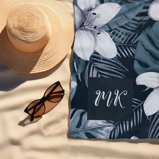 Personalised Tropical Beach Towel