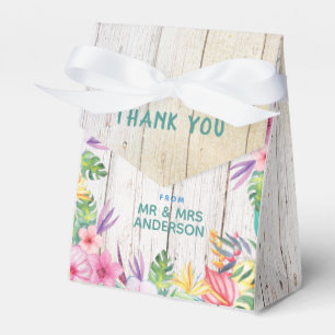 Personalised Tropical Beach Wedding Gift Favour Favour Box