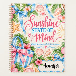 Personalised Tropical Coastal Travel Notebook Planner