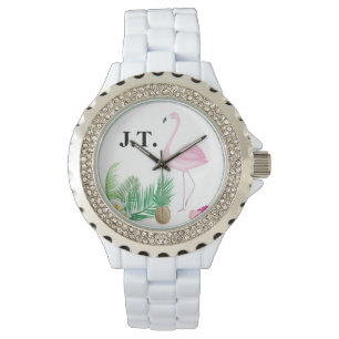 Personalised Tropical Flamingo Watch
