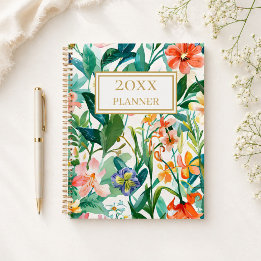 Personalised Tropical Floral Planner
