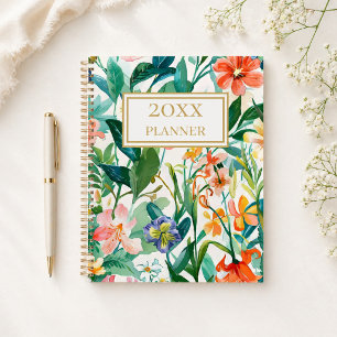 Personalised Tropical Floral Planner