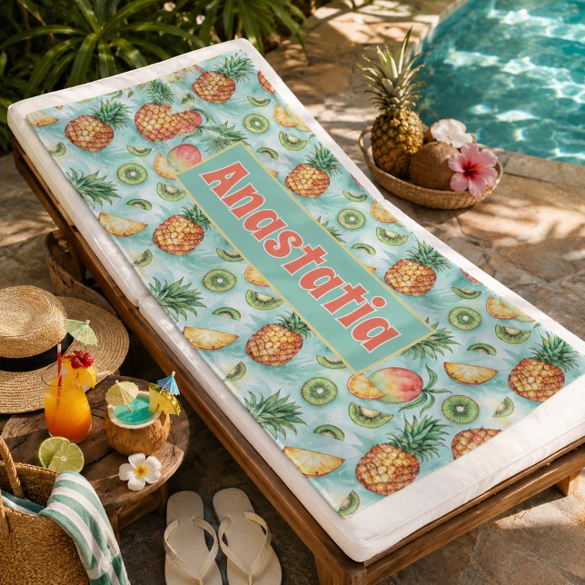 Personalised Tropical Fruit  Beach Towel (Creator Uploaded)