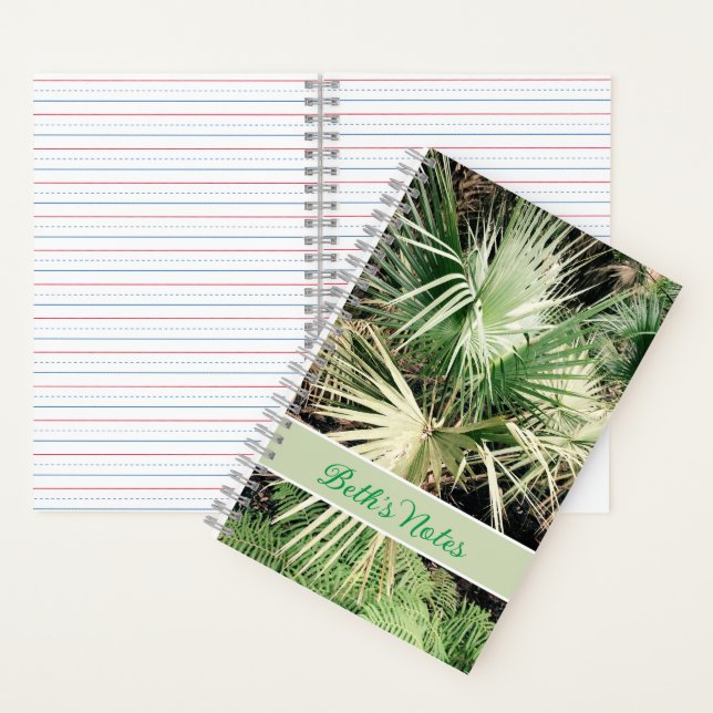 Personalised Tropical Graphic Palm Tree Notebook (Inside)