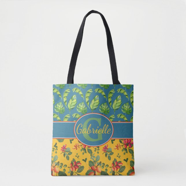 Personalised Tropical Island Tote Bag (Front)