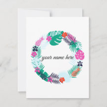 Personalised Tropical Notecards