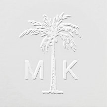 Personalised Tropical Palm Tree Monogram