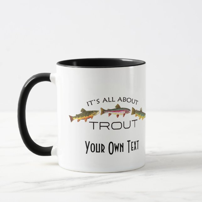 Personalised Trout Fishing Mug (Left)