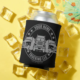 Personalised Trucker Big Rig Semi Truck Trucking Can Cooler
