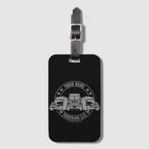 Personalised Trucker Big Rig Semi Truck Trucking  Luggage Tag