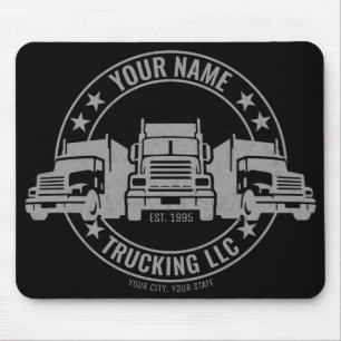 Personalised Trucker Big Rig Semi Truck Trucking Mouse Mat