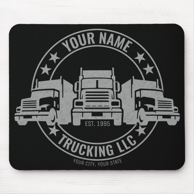 Personalised Trucker Big Rig Semi Truck Trucking  Mouse Mat (Front)