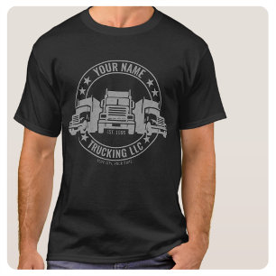 Personalised Trucker Big Rig Semi Truck Trucking T-Shirt