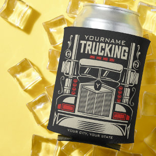 Personalised Trucking 18 Wheeler BIG RIG Trucker Can Cooler
