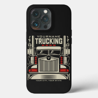 Personalised Trucking 18 Wheeler BIG RIG Trucker iPhone 13 Pro Case