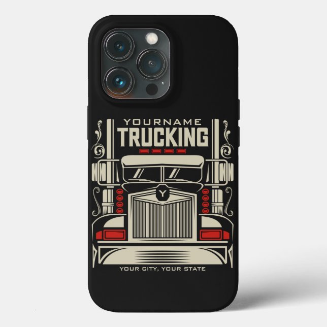 Personalised Trucking 18 Wheeler BIG RIG Trucker  Case-Mate iPhone Case (Back)
