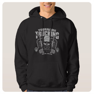 Personalised Trucking Skull Trucker Big Rig Truck  Hoodie