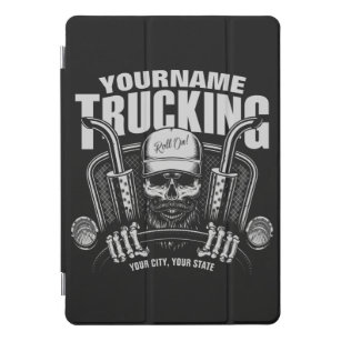 Personalised Trucking Skull Trucker Big Rig Truck  iPad Pro Cover