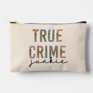 Personalised True Crime Junkie   Crime Shows Lover Accessory Pouch