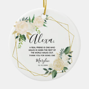 Personalised True friends are never far apart Cera Ceramic Tree Decoration