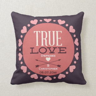 Personalised True Love Wedding Gift Cushion