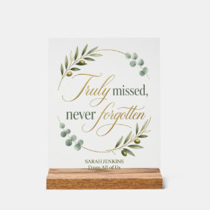 Personalised Truly Missed Boss Appreciation Acrylic Sign