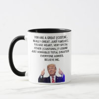 Personalised Trump Mug For Mum Dad Uncle Sister, 