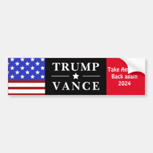 Personalised Trump Vance 2024  Bumper Sticker