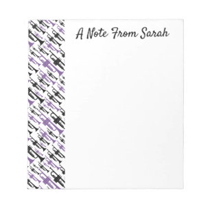 Personalised Trumpet Pattern Notepad