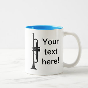 Personalised Trumpet Two-Tone Coffee Mug