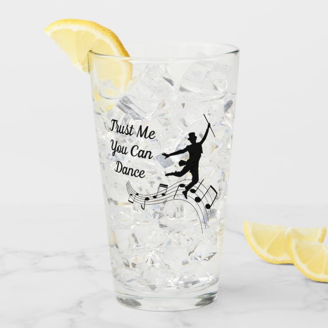 Personalised Trust Me You Can Dance Glass Tumbler  (Front Ice)