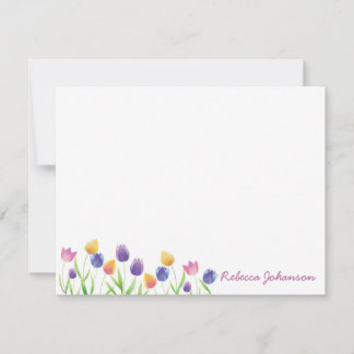 Personalised Tulip Note Card