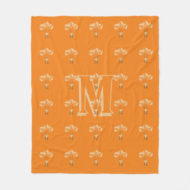Personalised Tulips Fleece Blanket (Front)