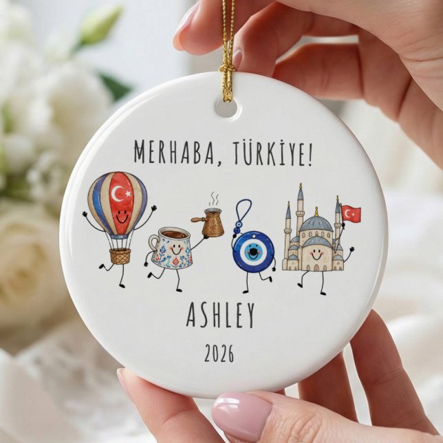 Personalised Türkiye Vacation Ornament (Creator Uploaded)