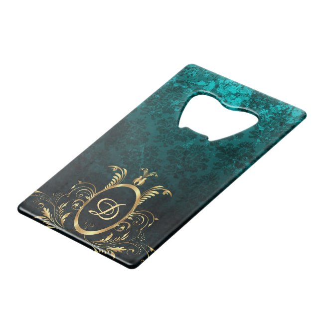 Personalised Turquoise Damask (Front Angled)